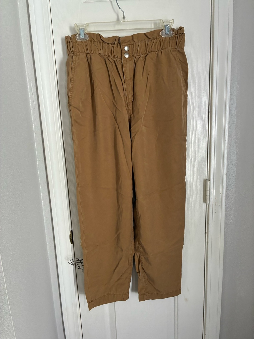 LOFT Women’s Tan Paperbag Waist Pants
